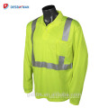 Chemises réfléchissantes de travail de sécurité de Salut-Viz à manches longues avec maille Birdseye d&#39;évacuation de l&#39;humidité